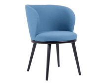 A blue chair on a white background