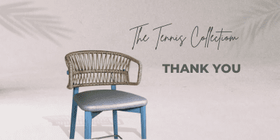 a chair with words of thanks